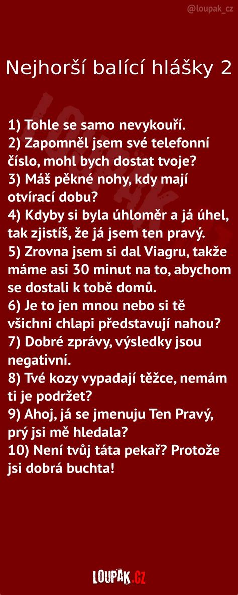 nejhorší balící hlášky pro holku|TOP 15: Nejhorší balící hlášky, které ženu odradí!